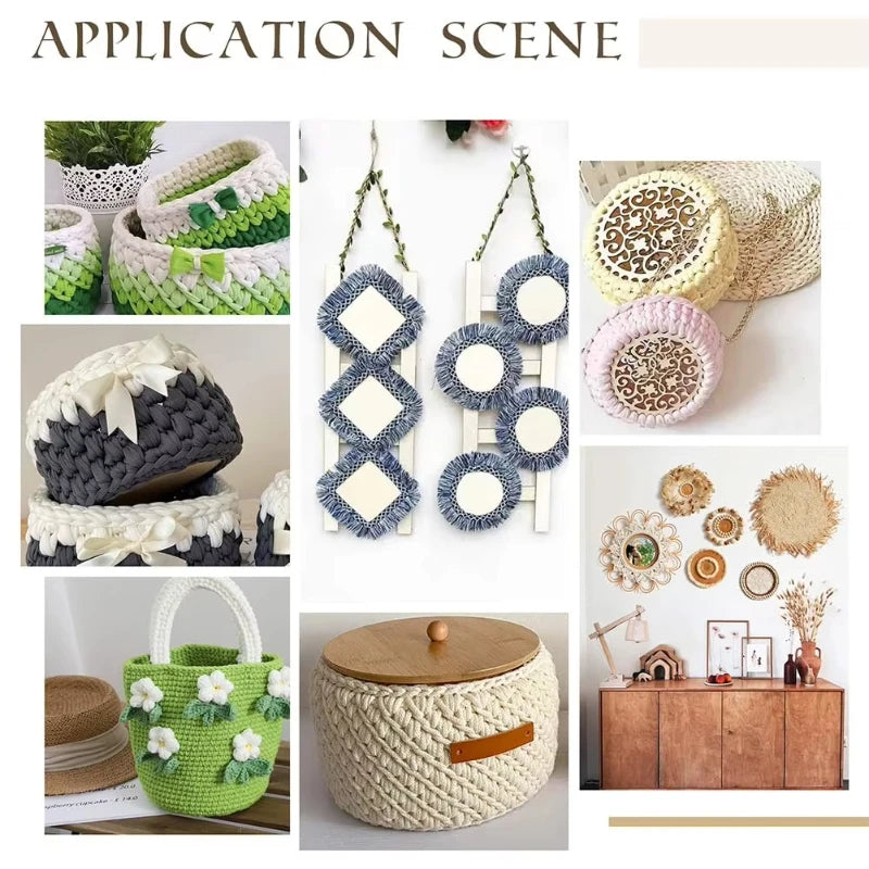 6 uds DIY parte inferior de cesta de madera Natural cesta de ganchillo hueca Base de madera para bolsa de tejer fondo artesanía hacer cesta tejida