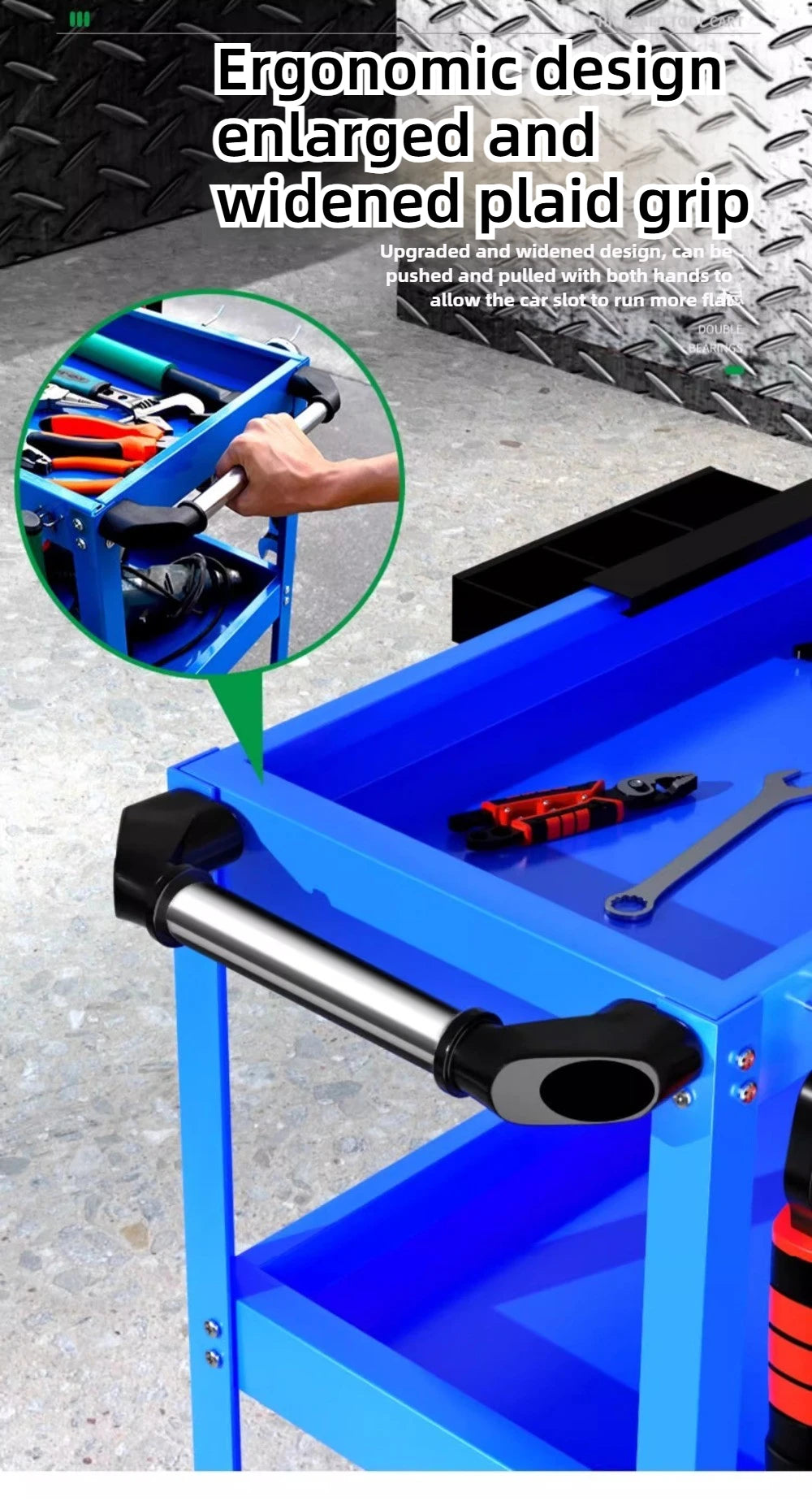 BaoLian-carro de herramientas de taller mecánico, carrito de herramientas con ruedas de freno, caja de herramientas, organizador de gabinete, soporte, estantes de banco de trabajo de garaje