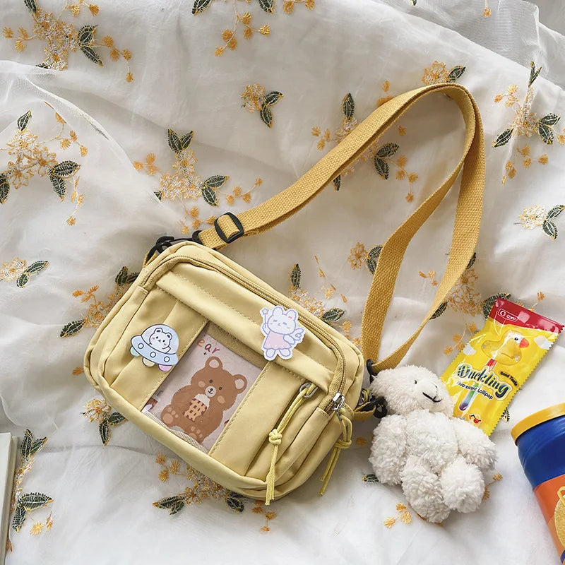 Nuevo Bolso Kawaii para niñas, novedad de 2024, Bolso transparente JK, Bolso cruzado pequeño para mujeres, bolsos y Bolsos de hombro, Bolso Itabag