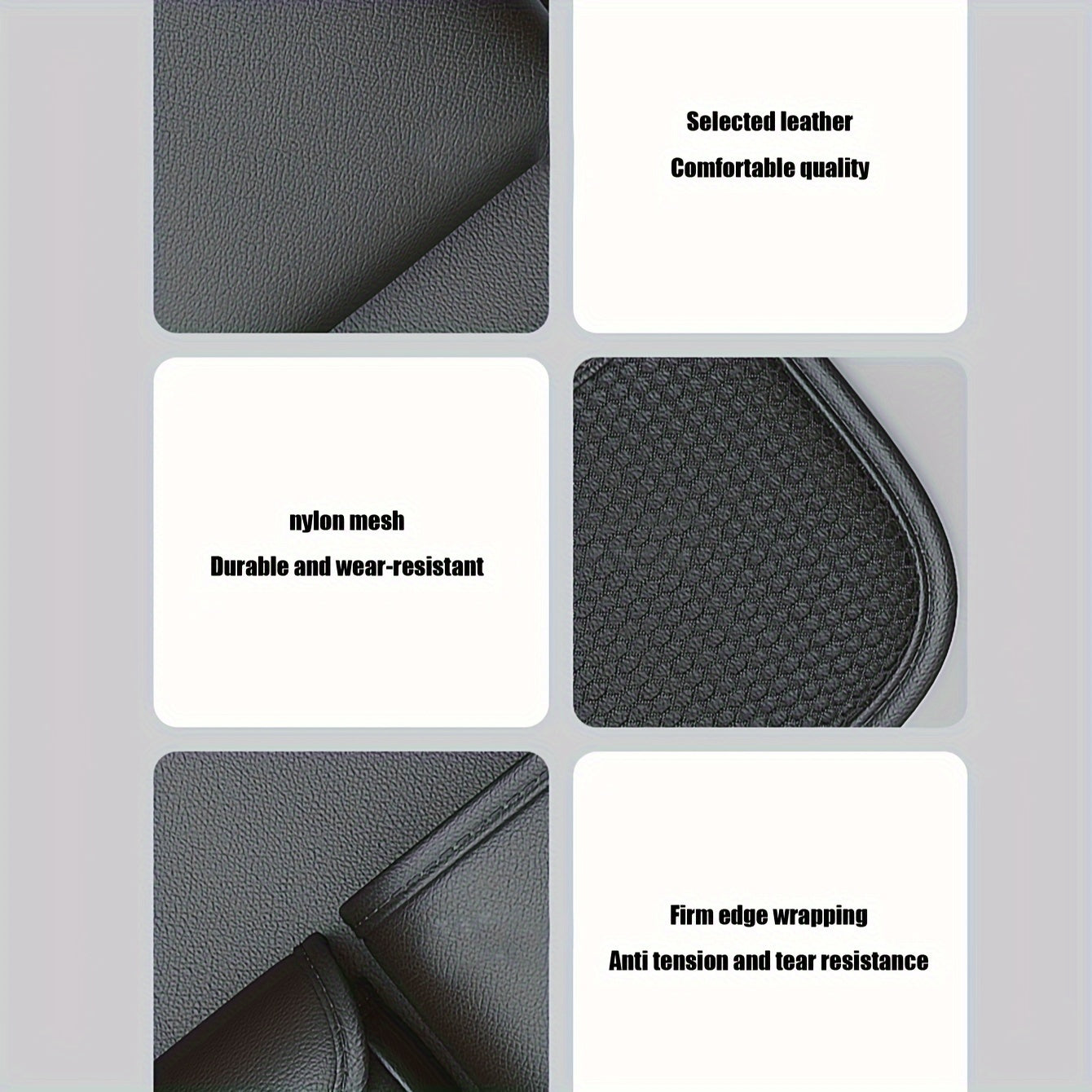 PU Leather Car Seat Back Hanging Storage Bag, Car Storage Bag With Folding Table, Multi-functional Storage Bag, Car Accessories