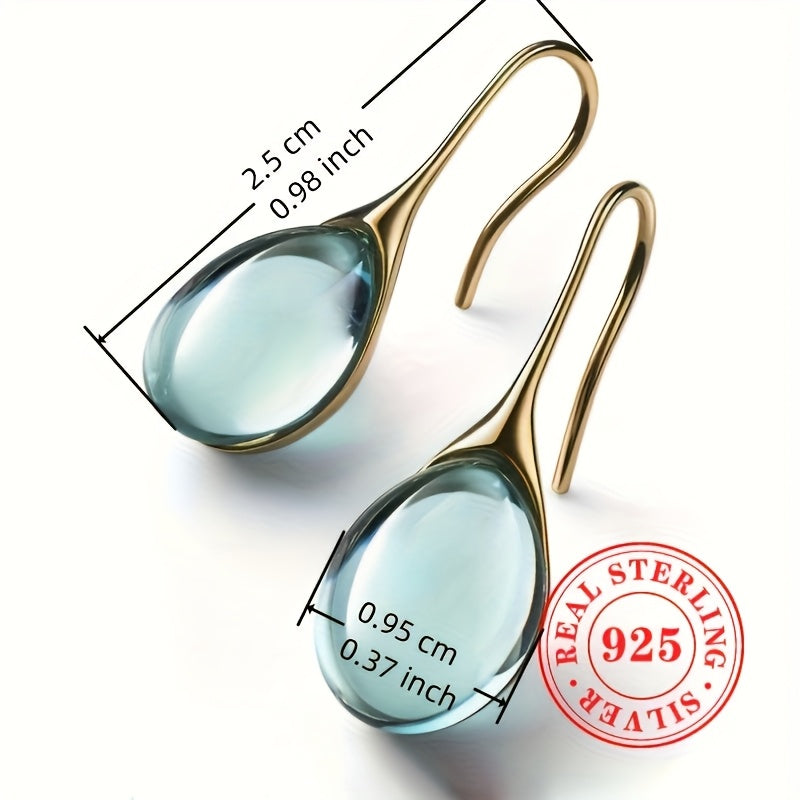 1 Pair READKISS Women'S Vintage Synthetic Synthetic Zirconia Dangle Earrings - S925 Sterling Silvery, Rhodium-Plated, All-Season Versatile Jewelry for Weddings, Parties & Daily Wear, Elegant Design, Rhodiumplated Jewelry