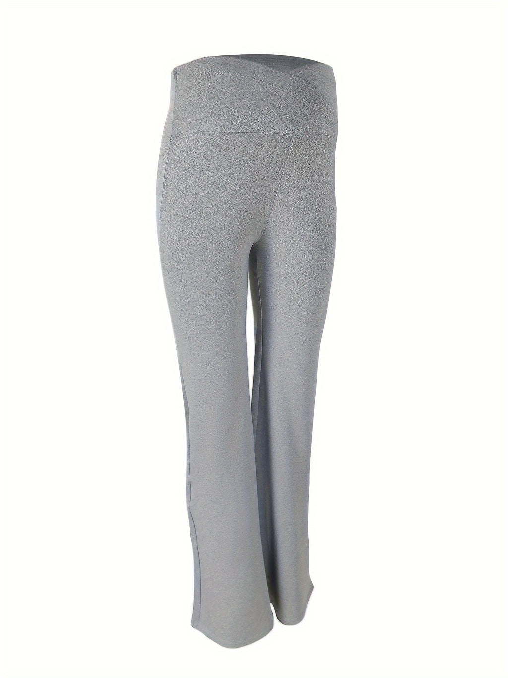 Women's Maternity Solid Flared Pants Slim Fit Pants For Fall Winter, Pregnant Women's Clothing