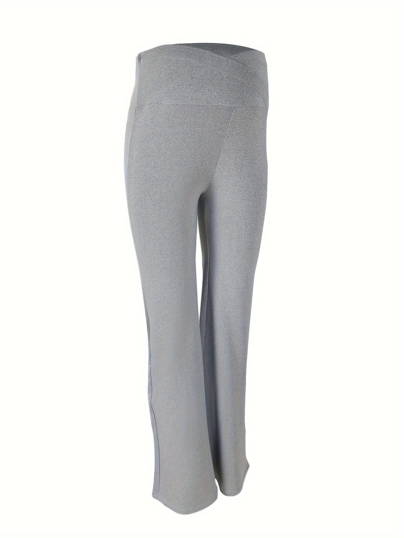 Women's Maternity Solid Flared Pants Slim Fit Pants For Fall Winter, Pregnant Women's Clothing