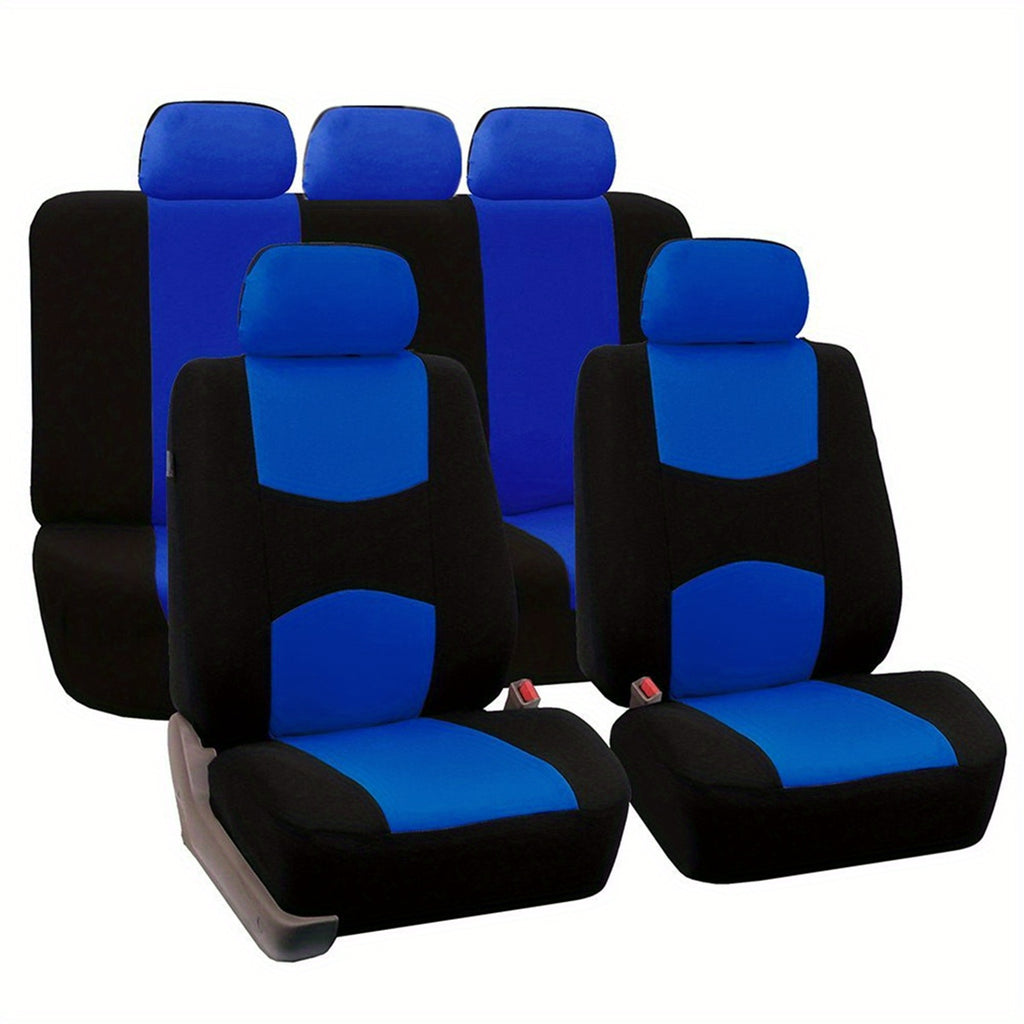 Upgrade Your Car Interior With A Universal Fit 5-Seat Polyester Car Seat Cover Set