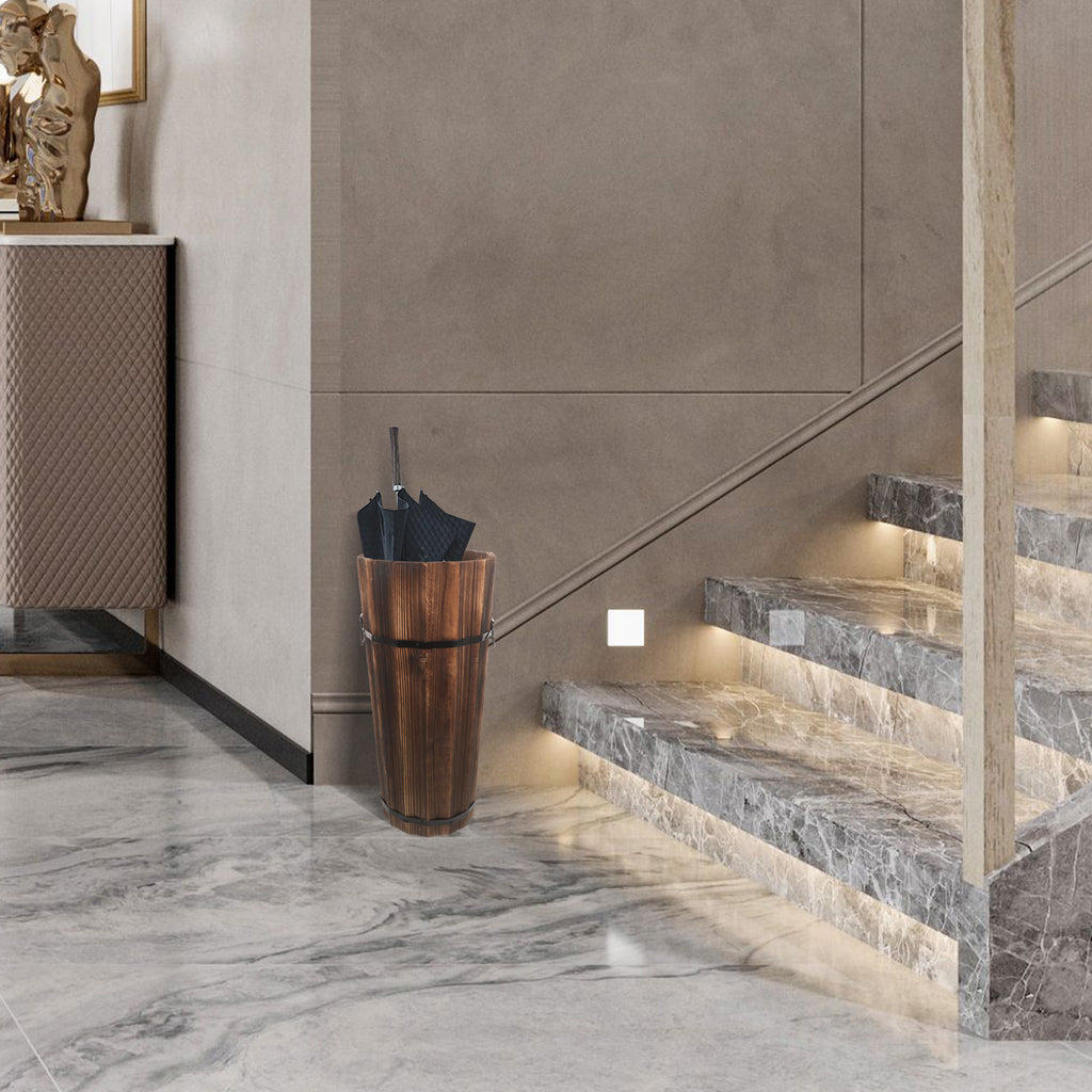 Nuevo soporte de cubo de paraguas de madera, bastón de vinagre para Hotel, estantes de mimbre para entrada, soporte para ahorro de espacio al aire libre, oficina