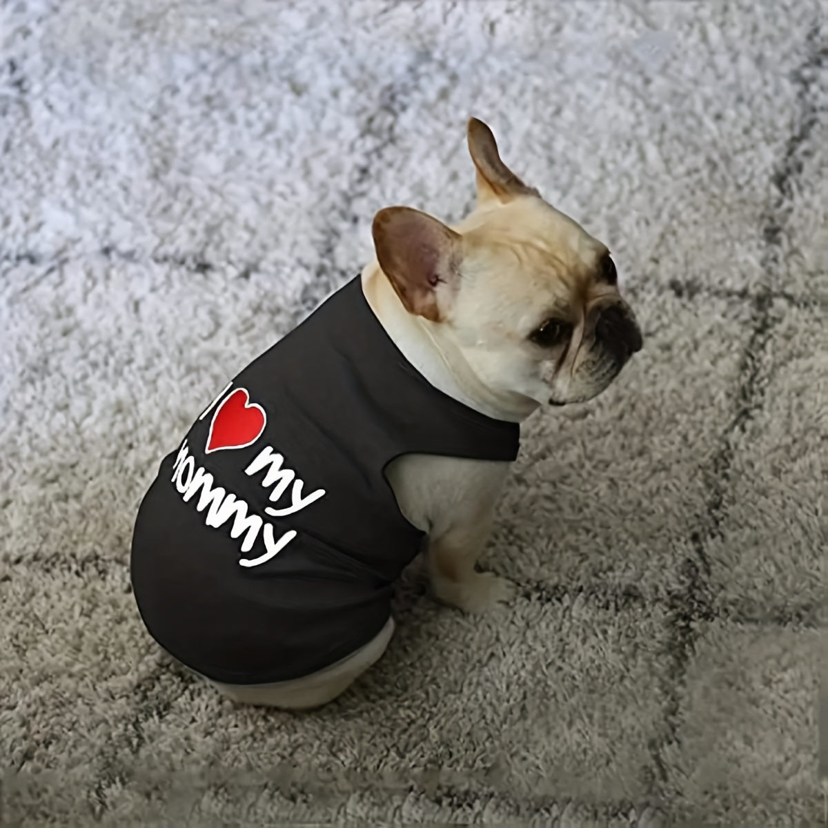 "I Love My Mommy" Letter Graphic Puppy Small Dogs Vest T-Shirt Summer Sleeveless Tank Top Pet Apparel Clothes