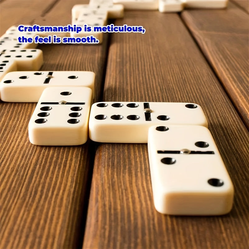 Dominoes Set For Adults, Classic Board Games, Double 6 Domino Game Set, 28 Pieces With Wooden Case (2-4 Players) Christmas Halloween Gift