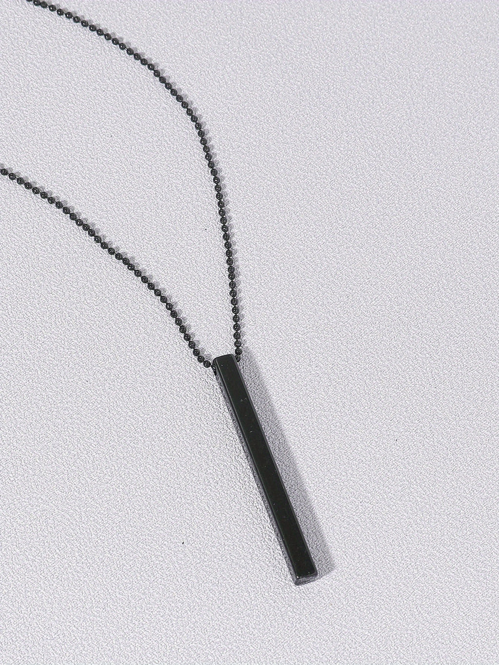 Men's Rectangle Metal Pendant Necklace, Cuban Chain Necklace For Men Jewelry Gift