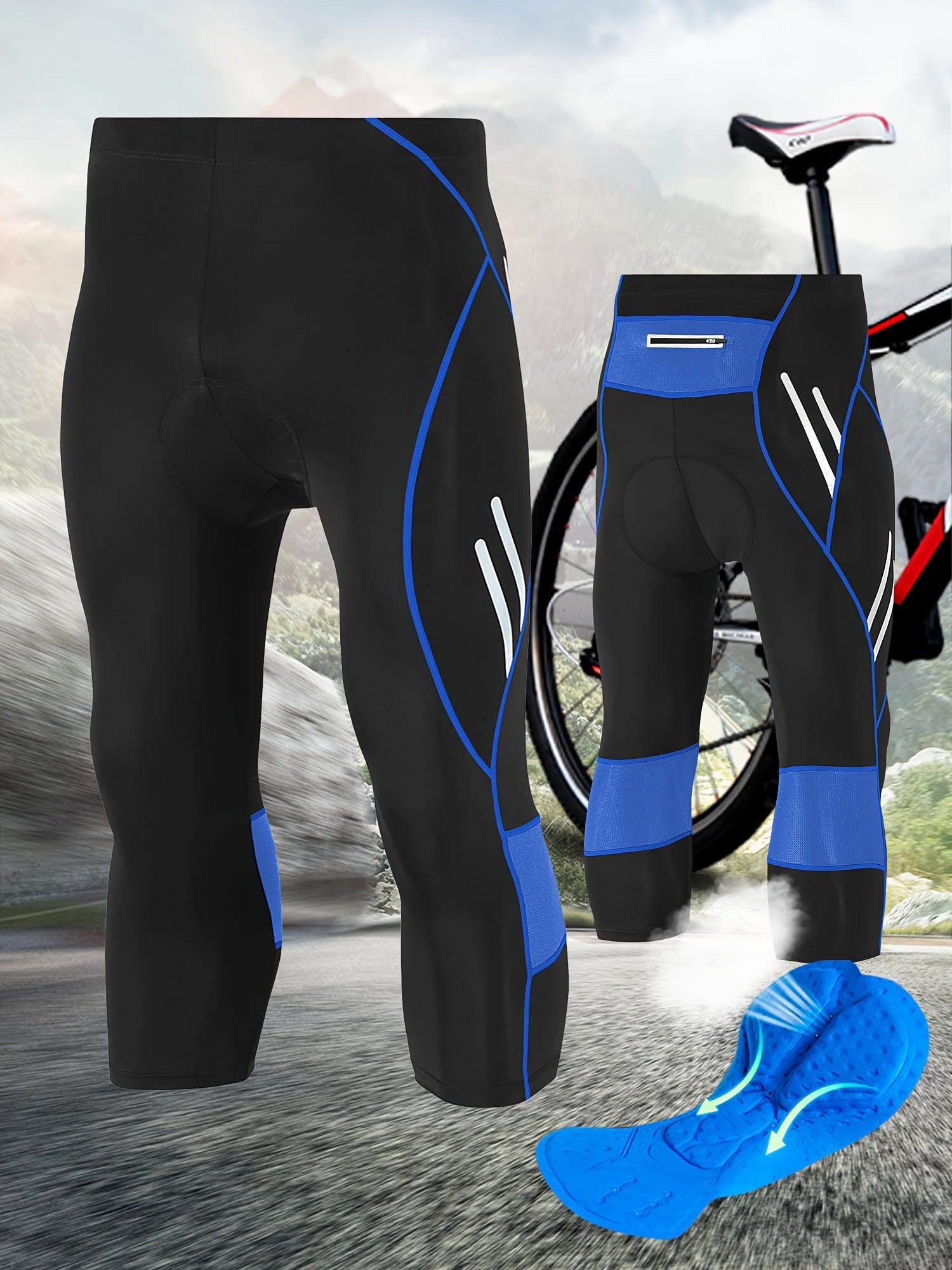Men's Cycling Bike Pants: Padded, Quick Dry & Breathable Leggings Trousers For Comfort & Performance
