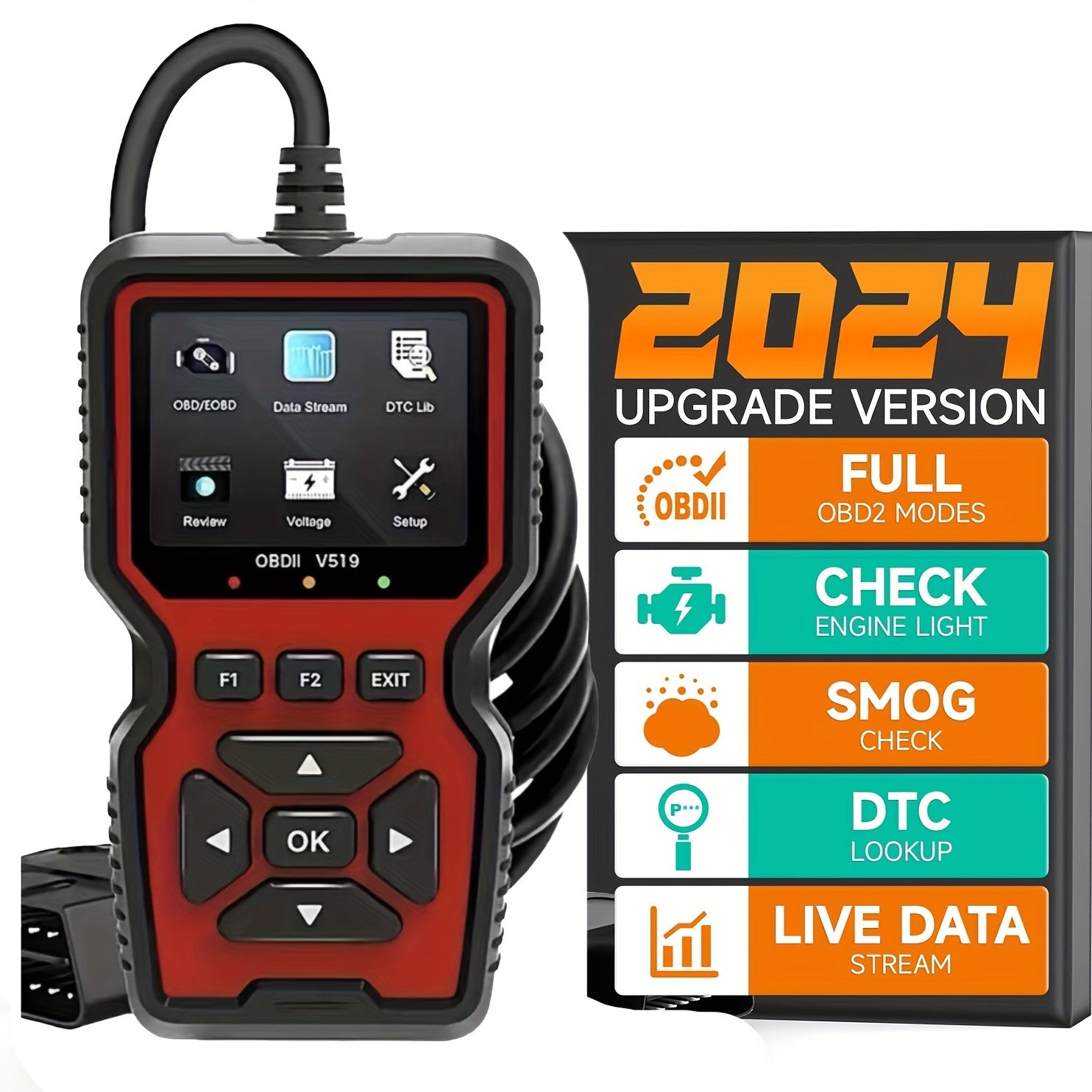 v519 Custom universal car OBD II Diagnostic scannerCar fault detector Diagnostic scanner