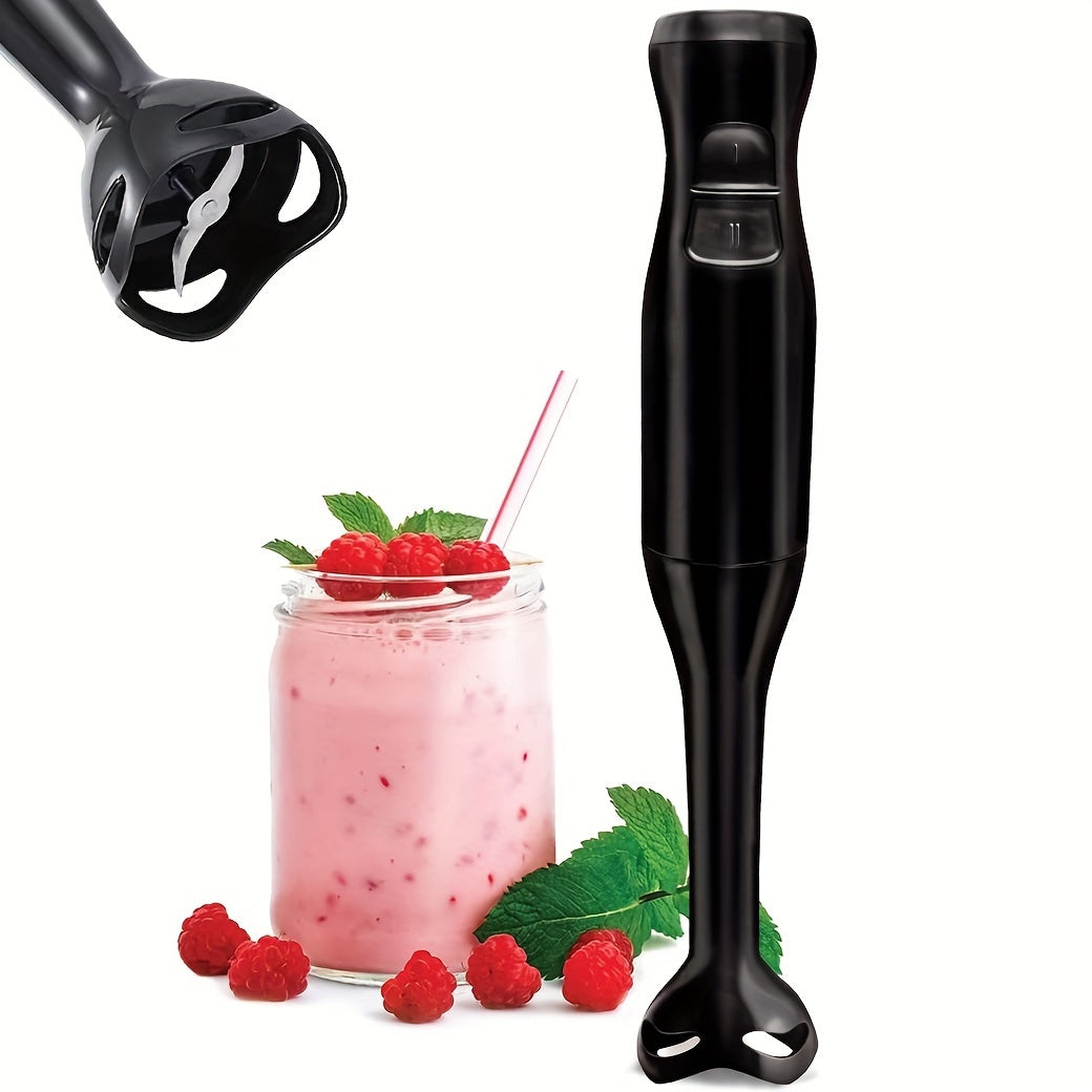Electric Immersion Hand Blender(Black), Mixer, Chopper, Ice Crushing 2-Speed Control One Hand Mixer, Removable Blending Stick For Easy Cleaning For Purees, Smoothies, Shakes, Ivory, Soups, Sauces, Baby Food, Kitchen Accessori