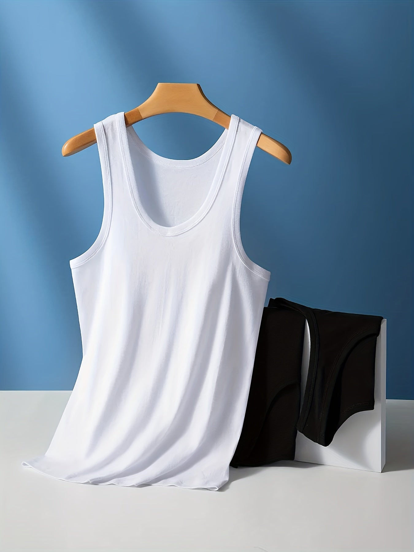 Men's Cotton Casual Breathable Comfy Sleeveless Tank Tops, Sports Vest, Men's Summer Clothes Outfits, Men's Undershirts Tops