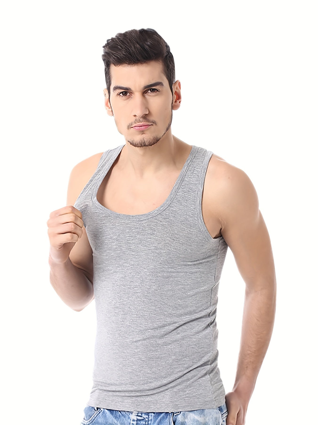 Men's Cotton Casual Breathable Comfy Sleeveless Tank Tops, Sports Vest, Men's Summer Clothes Outfits, Men's Undershirts Tops