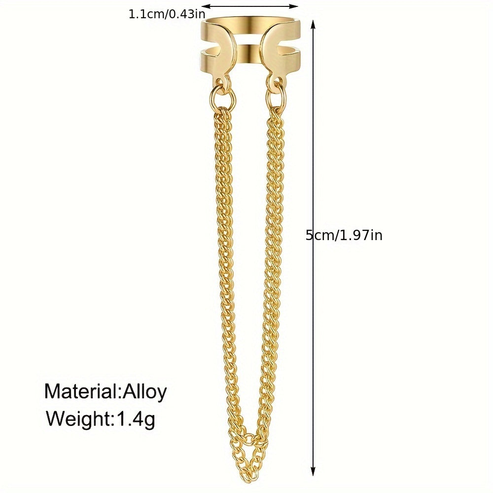 1-6 Pcs, C-shaped Earrings, Simple Personality Ear Cuff Alloy Jewelry Classic Female Ear Accessories For Women Daily Party Wear